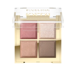 Eveline Cosmetics Celebrity Skin запеченная многофункциональная палетка для контуринга лица 4в1 16 г