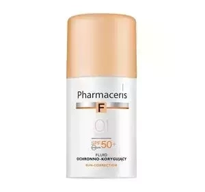 PHARMACERIS F SUN CORRECTION ЗАЩИТНАЯ КОРРЕКТИРУЮЩАЯ ОСНОВА SPF 50+ 01 IVORY 30МЛ