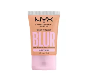 NYX PROFESSIONAL BARE WITH ME BLUR TINT FOUNDATION ОСВЕТЛЯЮЩИЙ ТОНАЛЬНЫЙ КРЕМ 06 SOFT BEIGE 30МЛ