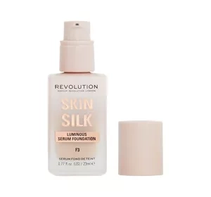 MAKEUP REVOLUTION SKIN SILK SERUM FOUNDATION ТОНАЛЬНИЙ КРЕМ СИРОВАТКА ДЛЯ ОБЛИЧЧЯ F3 23МЛ