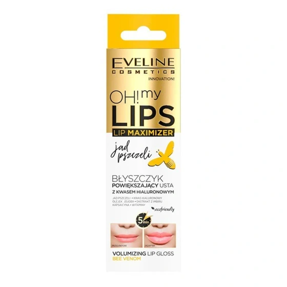 Нажмите на картинку, чтобы ее увеличить EVELINE OH MY LIPS LIP MAXIMIZER БЛЕСК УВЕЛИЧИВАЮЩИЙ ГУБЫ ПЧЕЛИНЫЙ ЯД 4,5МЛ