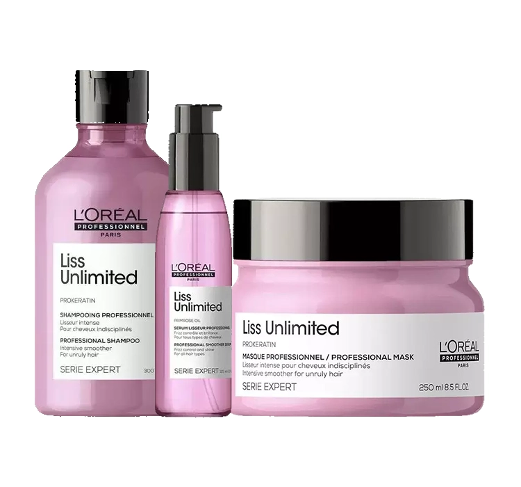 LOREAL PROFESSIONNEL SERIE EXPERT LISS UNLIMITED НАБОР ШАМПУНЬ + МАСКА + МАСЛО